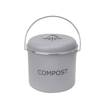 Bio Seau à Compost de 9 l avec Filtre à Charbon Actif dans le Couvercle,  Plastique (PP) sans BPA, Vert, 9 l (23,0 X 22,5 X 27,5 cm) - Cdiscount  Jardin