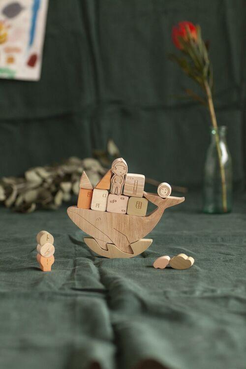 Balancing Wooden Story Game "Stories from the Sea"