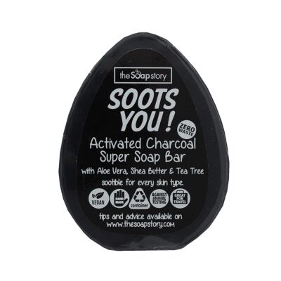 Soots You! Activated Charcoal Soap Bar 100g