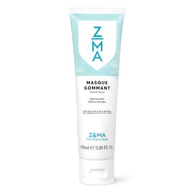 Maschera Esfoliante 100 ml BIO (detossina, purifica, opacizza, illumina l'incarnato) 2 in 1 con carbone vegetale e trio di argille / preadolescenti dai 9 anni