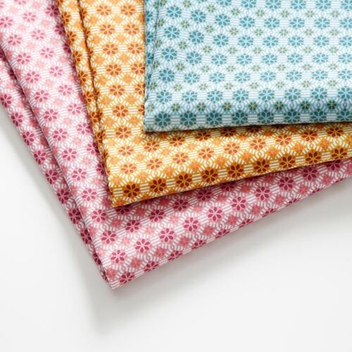 Radford - FF3021 Floral tiles 100% Cotton Fabric 10m Bolt - 160cm Wide