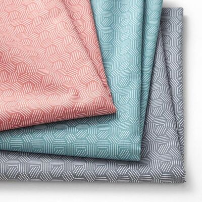 Goteborg - FF3007 Geometric Tiles 100% Cotton Fabric 10m Bolt - 160cm Wide