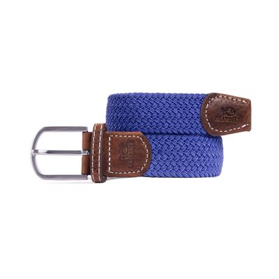 Elastic braided belt Electric blue