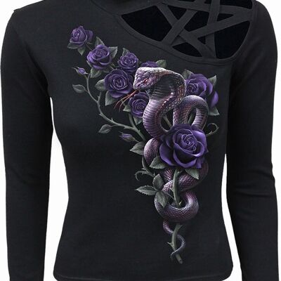 COBRA ROSES - Pentagram Shoulder Longsleeve Top