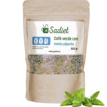 Café vert à la menthe poivrée - 500gr