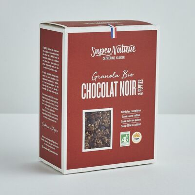 Dark chocolate granola in boxes of 10 boxes of 350 g