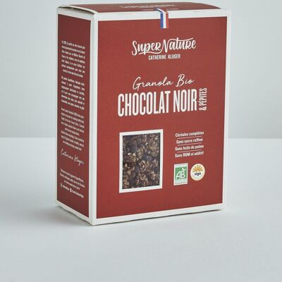 Dunkles Schokoladen-Granola in Schachteln mit 10 Schachteln mit 350 g