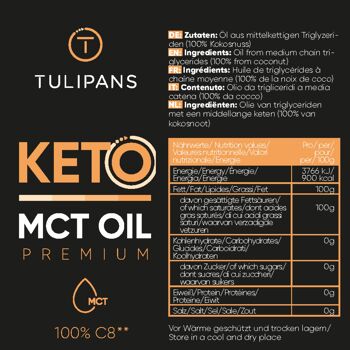 Huile KETO MCT Premium C8 500ml 2