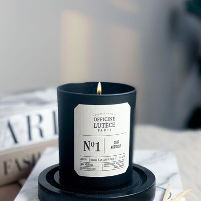 Scented candle N°1 Nordic Leather
