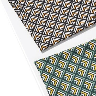 Carly - FF3043 Geometric Tiles 100% Cotton Fabric 10m Bolt - 160cm Wide