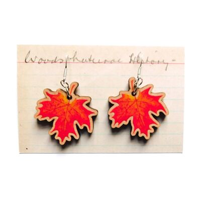 Autumna gefallene Blatt-Ohrringe