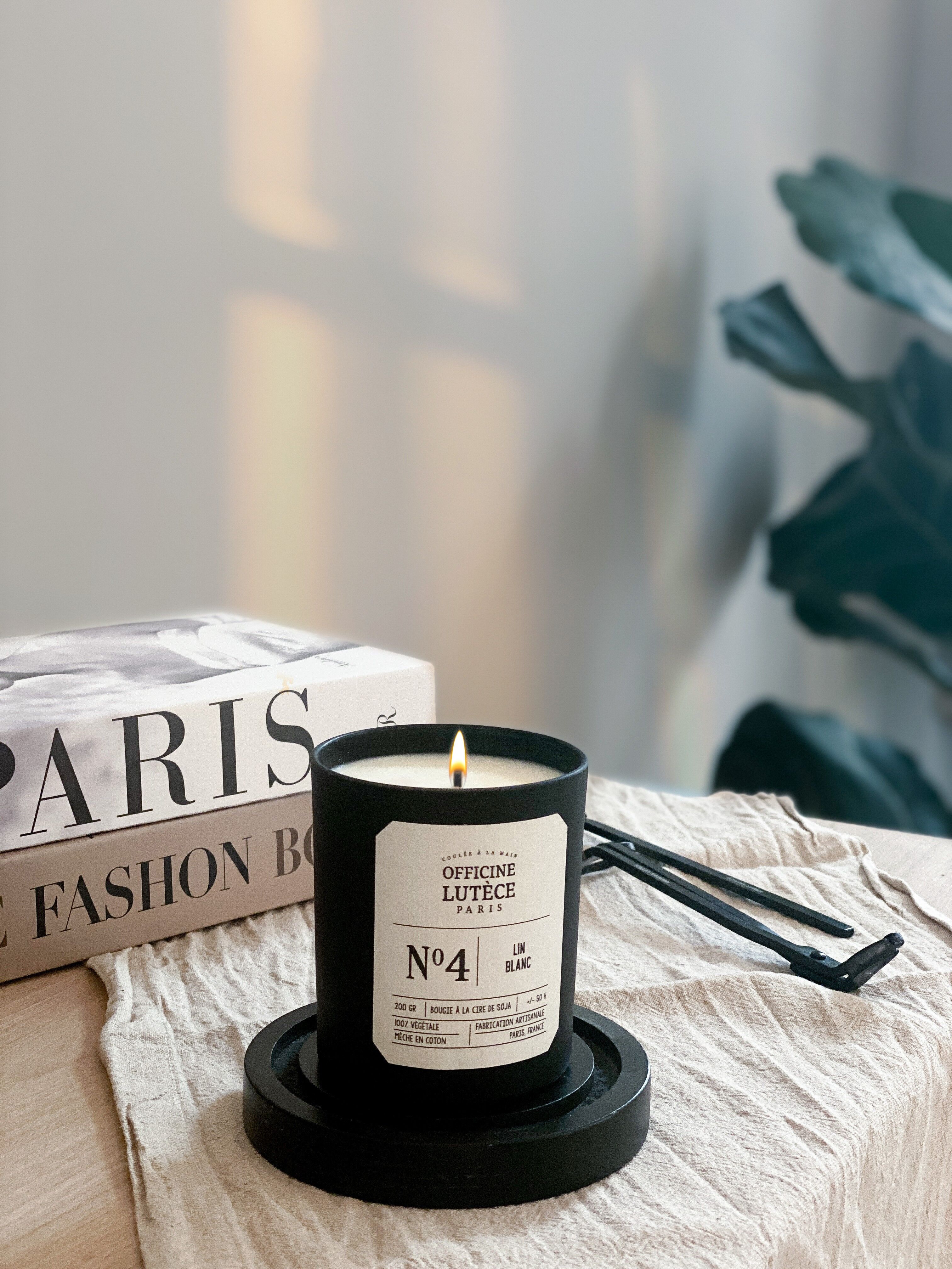 Candela profumata N° 4 Lin Blanc