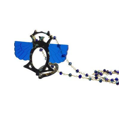 Pendant Beetle Blue/ Medallon Escarabajo Azul