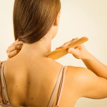 Tuuli – ensemble de Massage corporel en bois, rouleau Gua Sha Derma pour le visage, le cou, les épaules, les bras, les mains, outil de massage, brosse 3