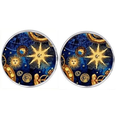 Star Flash Cufflinks - Blue And Beige