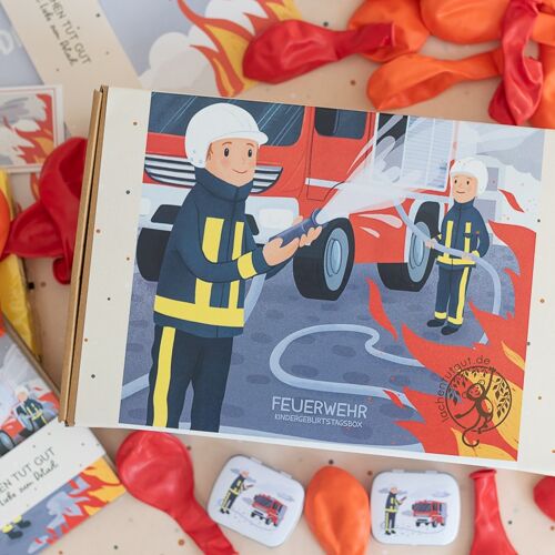 Mottobox Kindergeburtstag Feuerwehr 6 Kinder