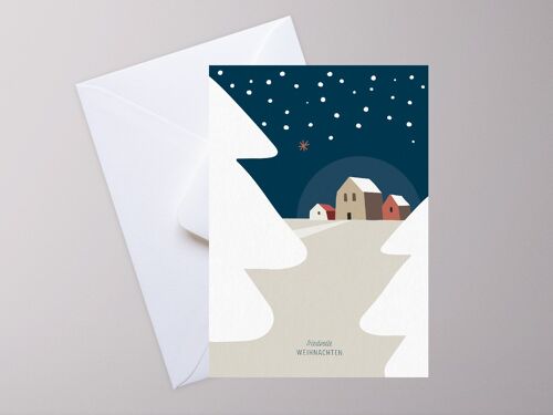 Postkarte - friedvolle Weihnachten