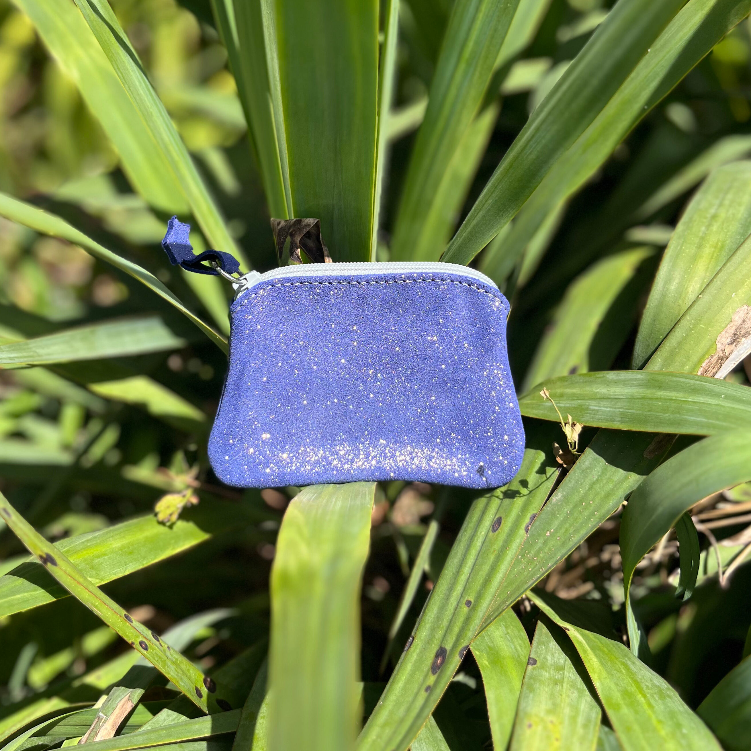 Kiwi Coin Purse in Glitter Leather