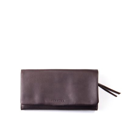 Soft wallet flap large - dunkelbraun