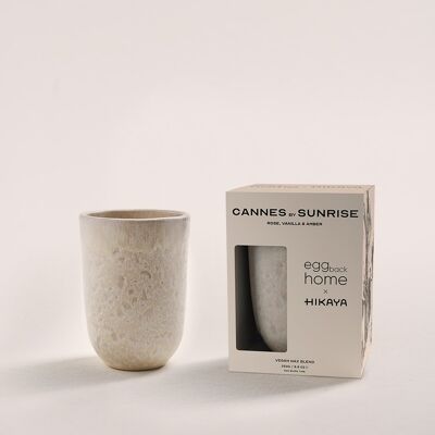 Ceramic Candle Cannes by Sunrise - Rose, Vanilla & Amber