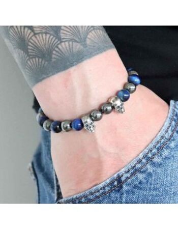 Bracelet Elzy Silver Duo Skull 2