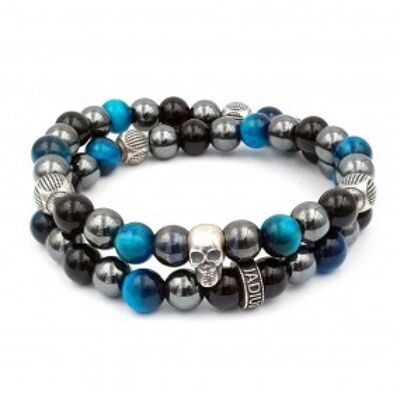 Bracciale Elzy Skull Doppia Fila