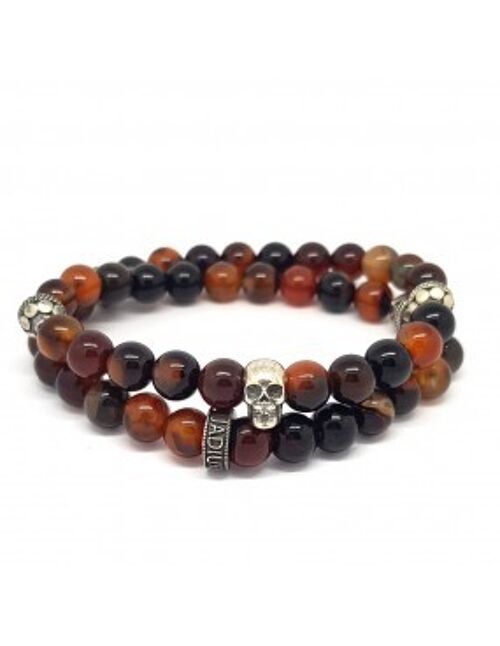 Bracelet Lipy Skull Double rang