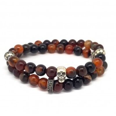 Bracciale Lipy Skull Doppia Fila