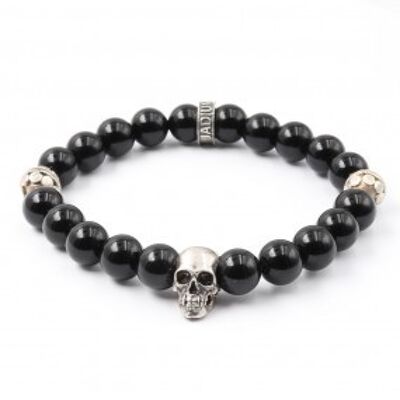 Dunkel leuchtendes Totenkopf-Armband