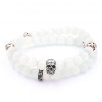 Bracciale Krystal Skull Doppia Fila