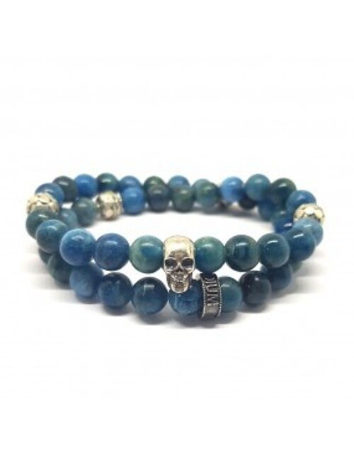 Bracelet Helmet Skull Double rang