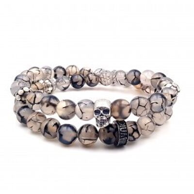 Bracciale Master Skull Doppia Fila