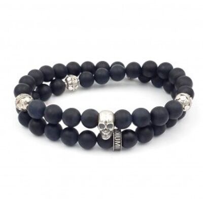 Bracelet Rival Skull Double rang