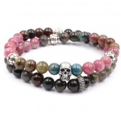 Misfit Skull Double Row Bracelet