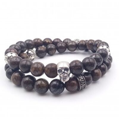 Bracciale Nova Skull Doppia Fila