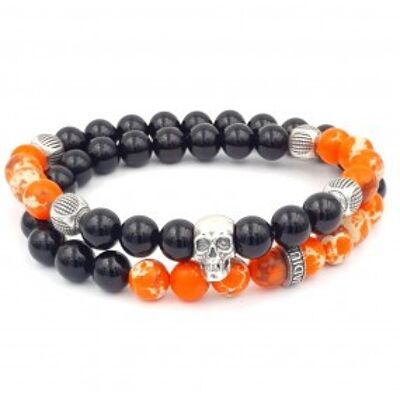 Tulsa Skull Double Row Bracelet