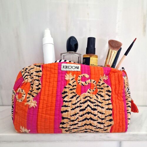 handgemachte Kosmetiktasche "Poppy Tiger"