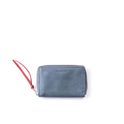 Soft wallet zip small - blau