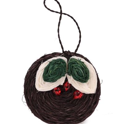 MNADI: Decorazione natalizia per budino intrecciata a mano