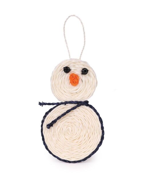 IKHETHA: Handwoven Snowman Christmas Decoration