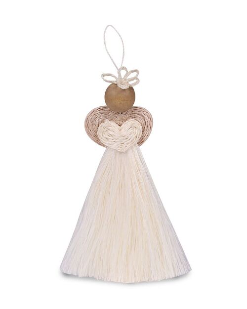 MHLOPE: Handwoven White Love Angel Tree Decoration