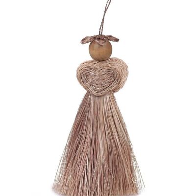 BUSO: Handwoven Grey Love Angel Tree Decoration