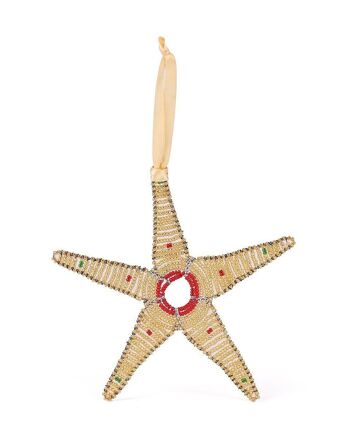 NYOTA : décoration étoile perlée tissée à la main 13