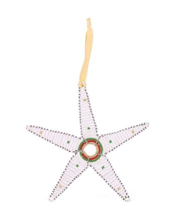 NYOTA : décoration étoile perlée tissée à la main 14