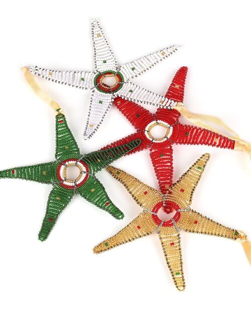 NYOTA: Handwoven Beaded Star Decoration