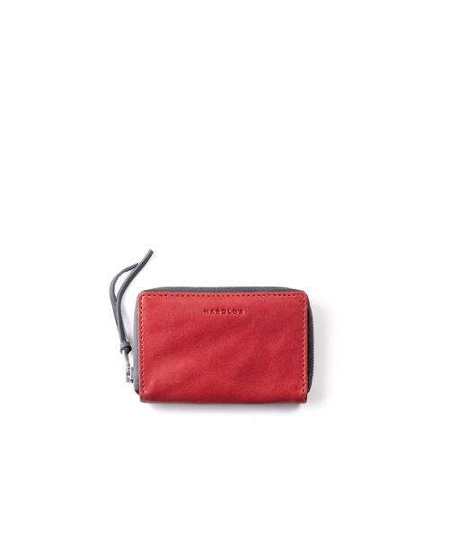 Soft wallet zip small - rot