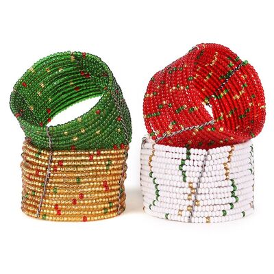 MEZA: Handwoven Beaded Napkin Ring