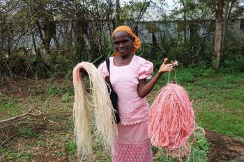 NYUKI : Panier tissé à blocs de couleurs noir et jaune 8