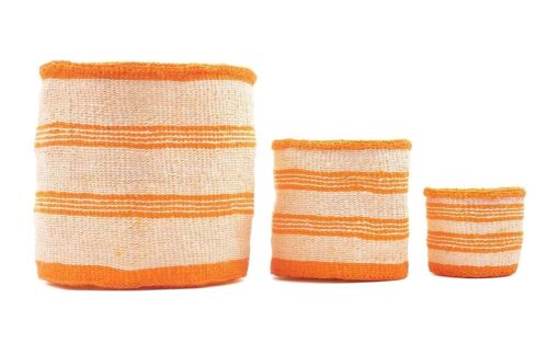 SIFA: Orange Stripe Woven Storage Basket