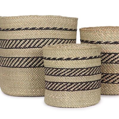 VIZURI: Black and Natural Storage Baskets